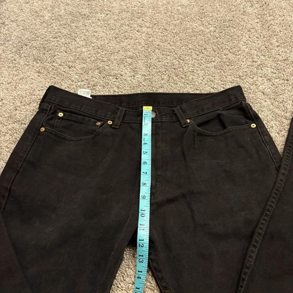 Vintage Levis 505 Jeans Mens 36 X 32 Black Regular Fit Straight Leg Y2K Denim